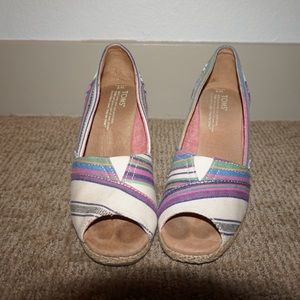 Toms Striped Wedge